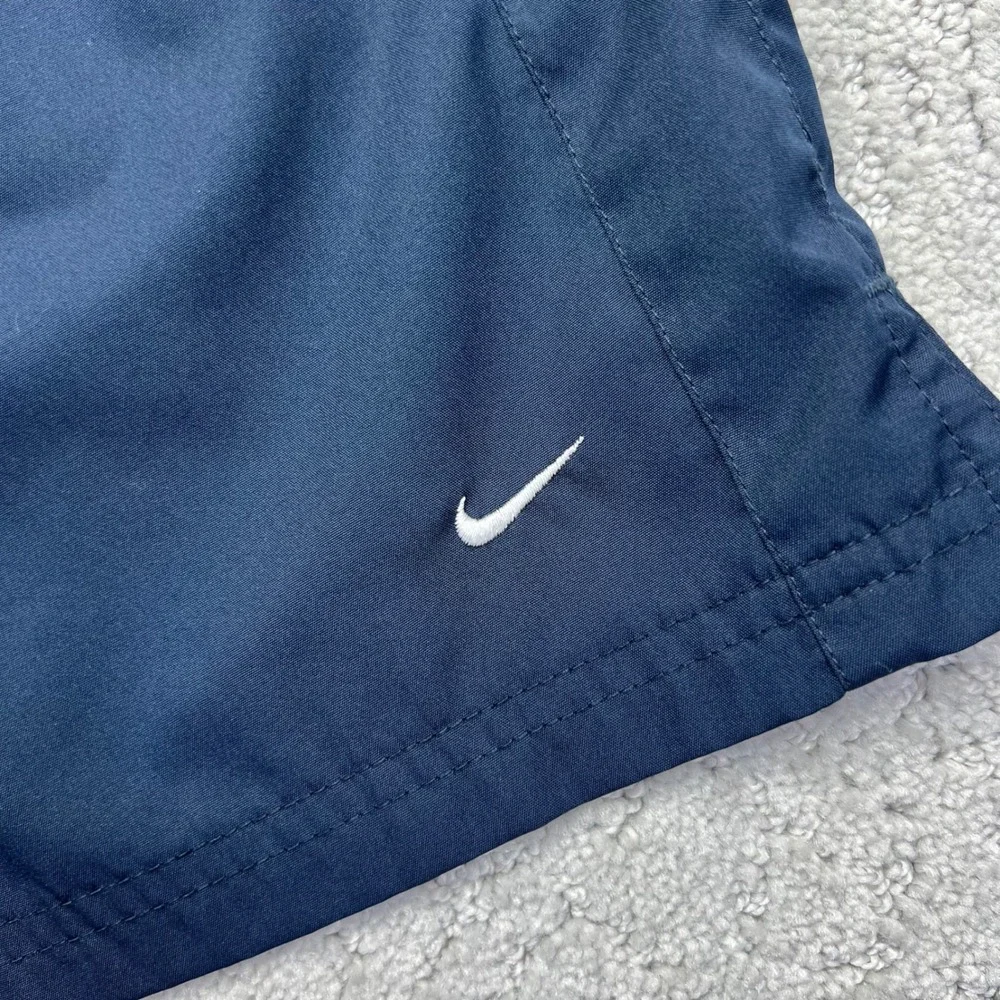 VINTAGE Y2k Nike Shorts Womens S(4-6) Navy Blue Athletic Training Pockets Swoosh